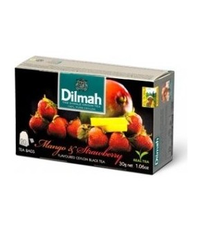 Dilmah Mango & Strawberry, čaj černý, mango a jahoda, 20x1,5g