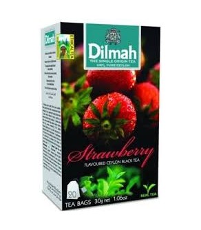 Dilmah Strawberry, čaj černý, jahoda, 20x1,5g