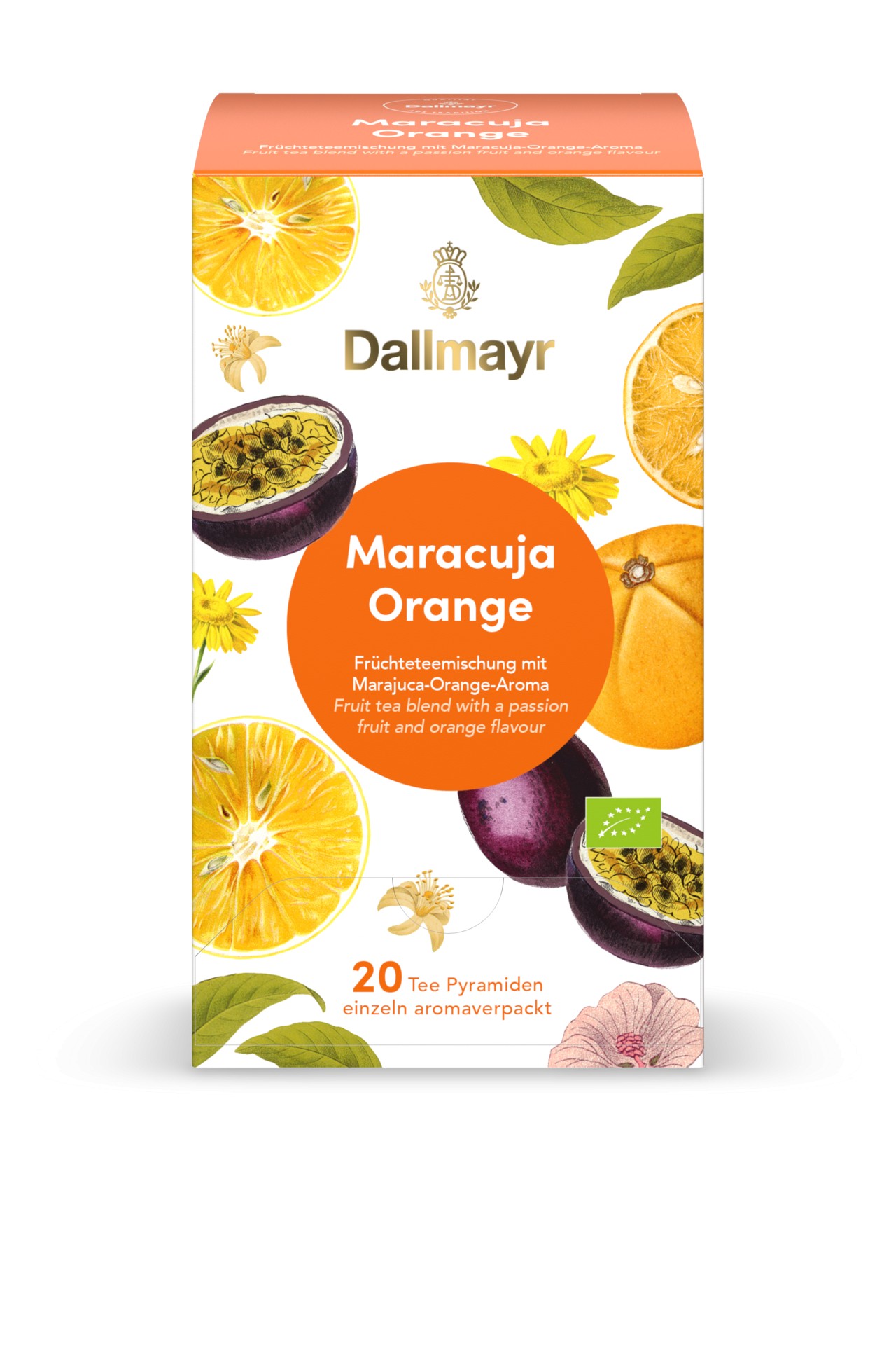 Dallmayr Ovocný čaj Maracuja - Pomeranč 20 pyramidových sáčků