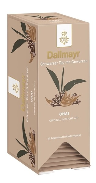 Dallmayr Černý čaj Chai 25 jednoporcových sáčků
