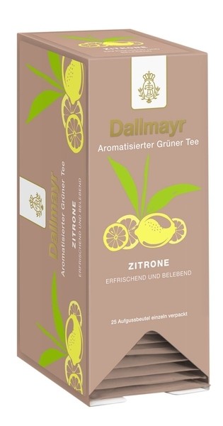 Dallmayr Zelený čaj s citrónem 25 jednoporcových sáčků
