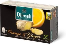 DILMAH Dilmah Orange & Ginger, čaj černý, pomeranč a zázvor, 20x1,5g