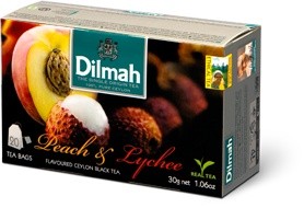 DILMAH Dilmah Peach & Lychee, čaj černý, broskev a liči čínské, 20x1,5g