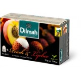 Dilmah Peach & Lychee, čaj černý, broskev a liči čínské, 20x1,5g