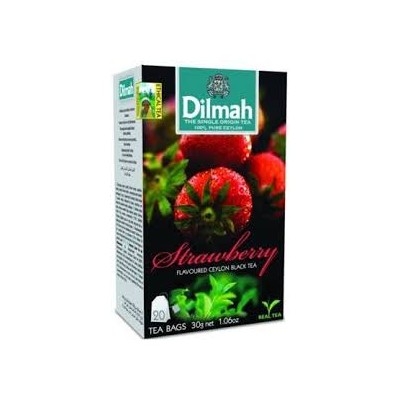 Dilmah Strawberry, čaj černý, jahoda, 20x1,5g